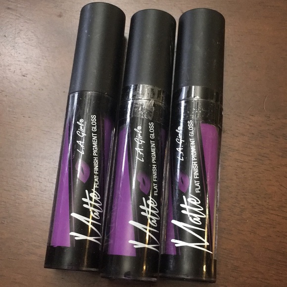 LA Girl Makeup 3 La Girl Matte Flat Finish Pigment Gloss Poshmark